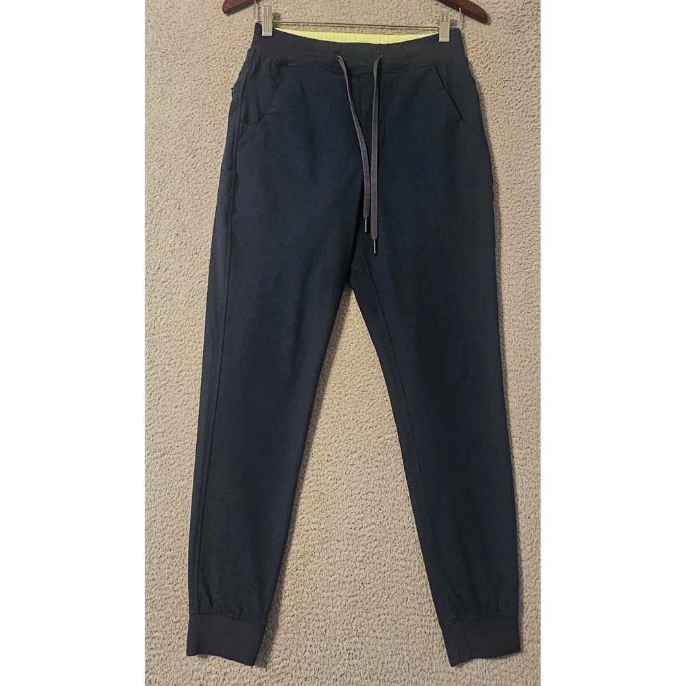 Birddogs Men's Navy Blue Joggers Built-in Liner Drawstring Tapered Pants Small